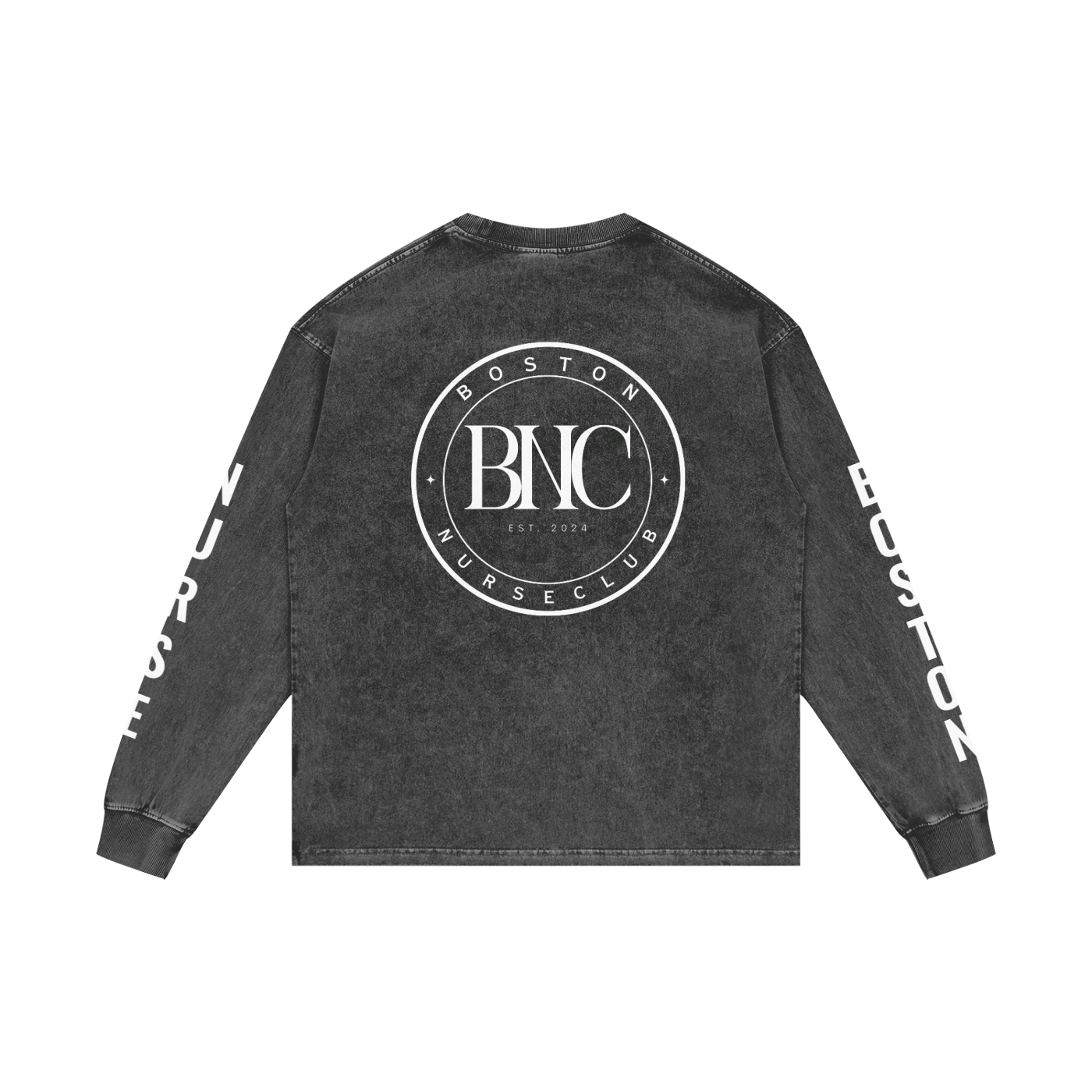 BNC Acid Wash Oversize Long Sleeve T-Shirt
