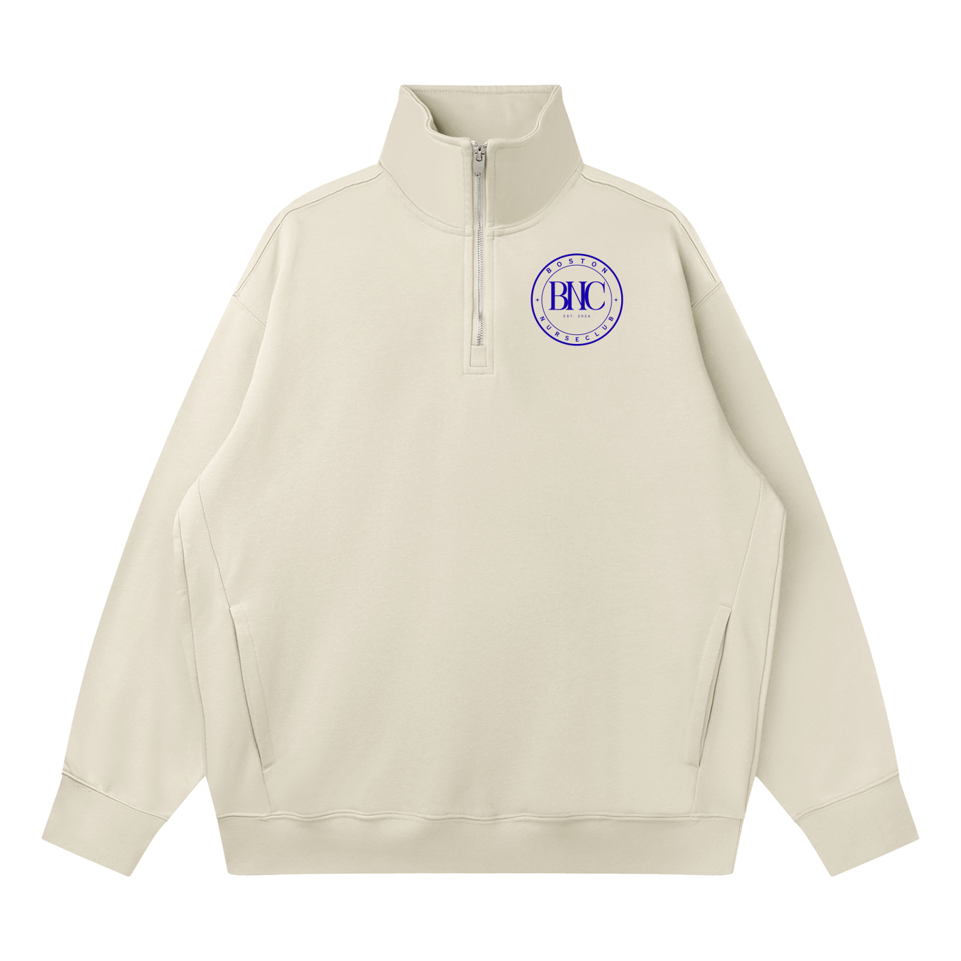 Quarter-Zip Drop Shoulder Sweatshirt