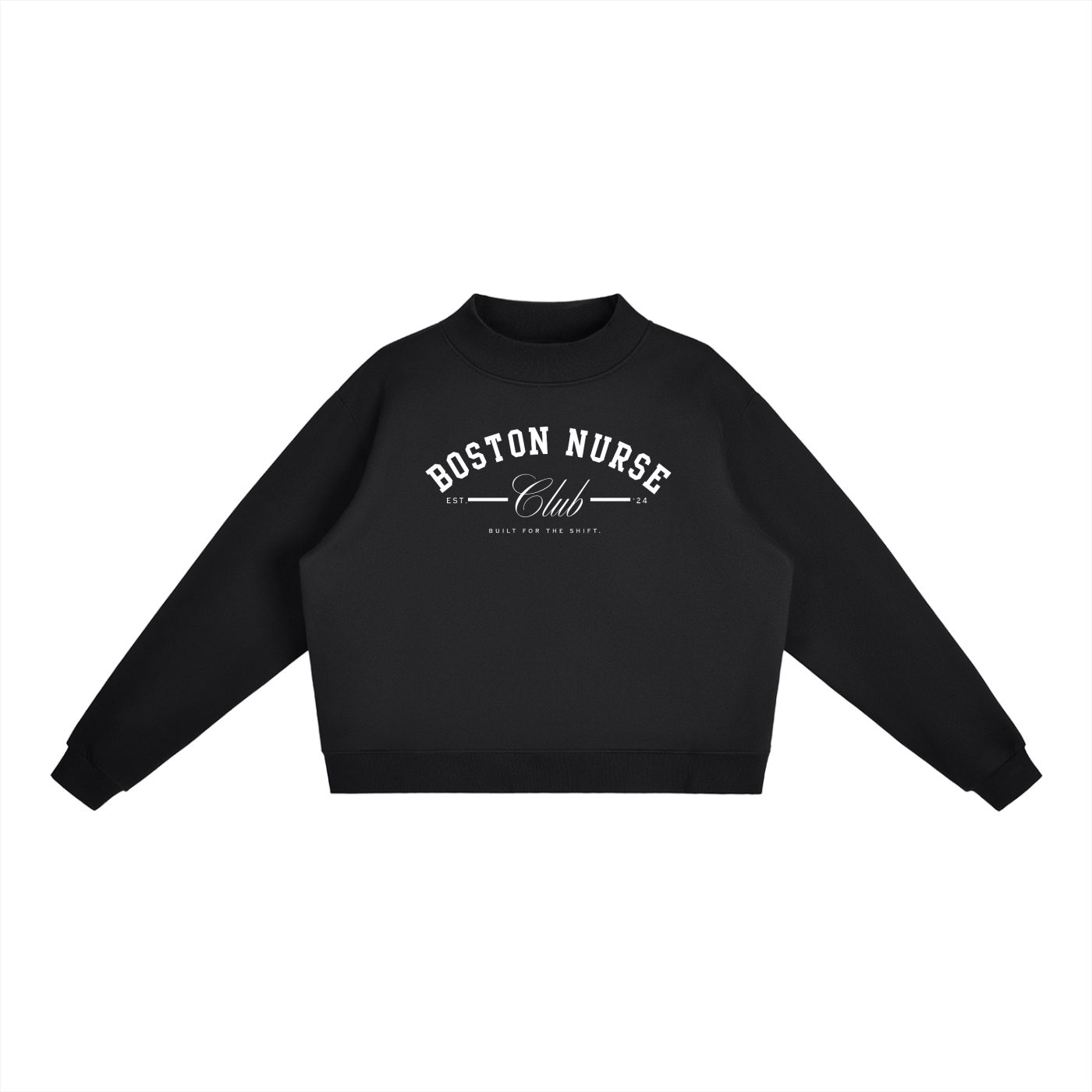 BNC Mock-Neck Crew Sweatshirt