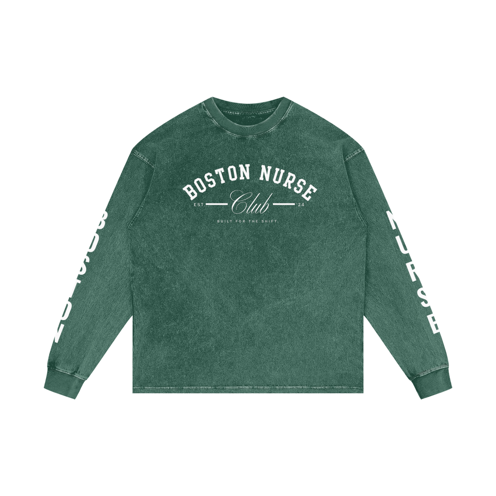 BNC Acid Wash Oversize Long Sleeve T-Shirt
