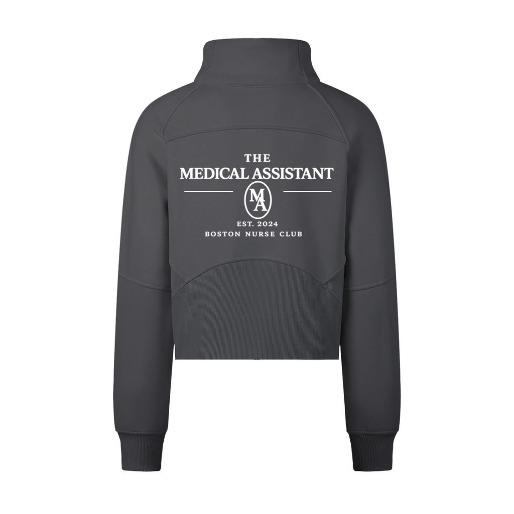 Medical Assistant Cropped Quarter Zip Sweatshirt