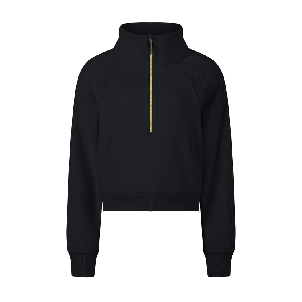 Cropped Quarter Zip Sweatshirt