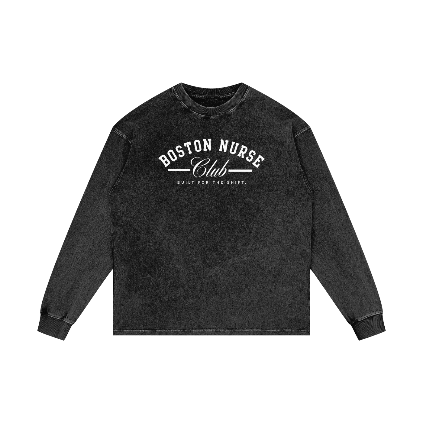 BNC Built for the Shift - Acid Wash Oversize Long Sleeve T-Shirt