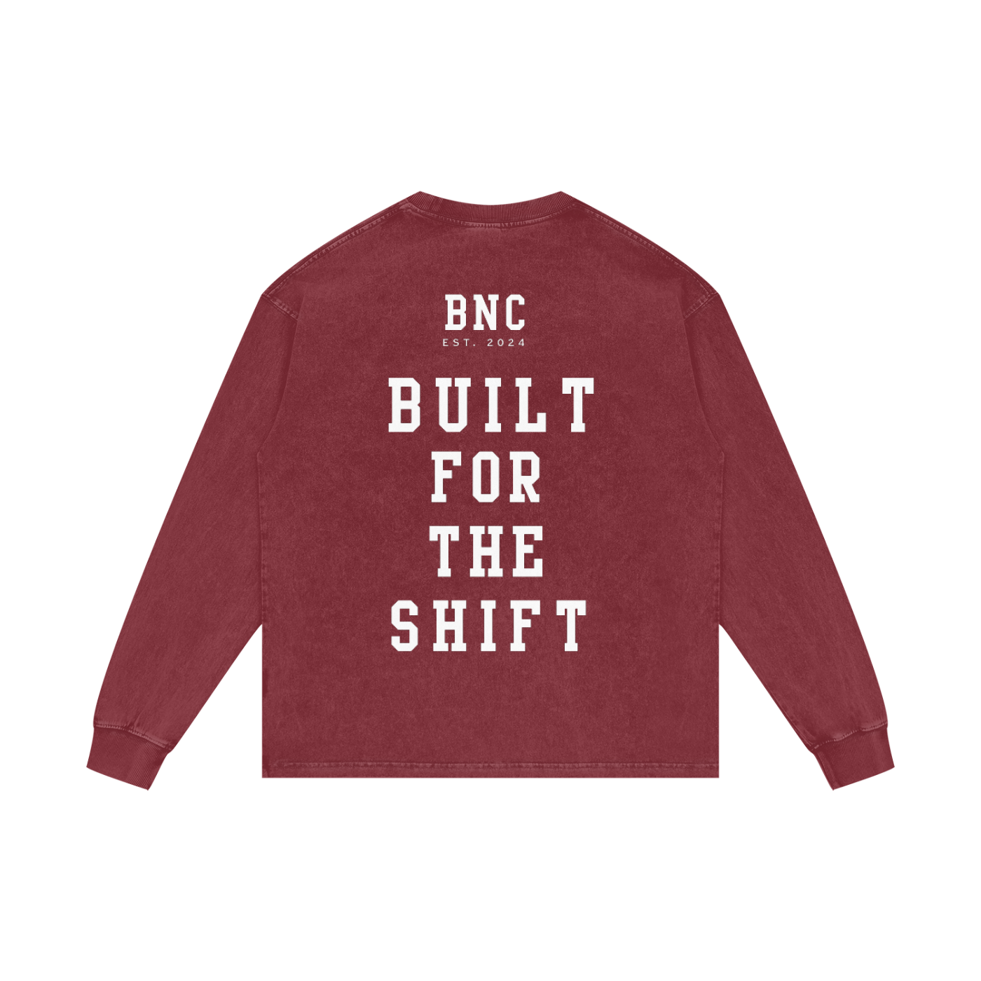 BNC Built for the Shift - Acid Wash Oversize Long Sleeve T-Shirt