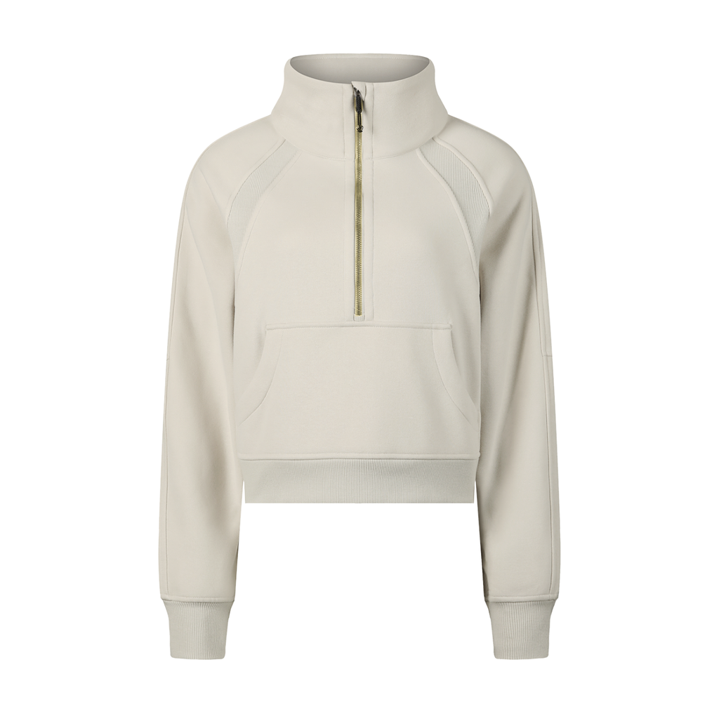Cropped Quarter Zip Sweatshirt
