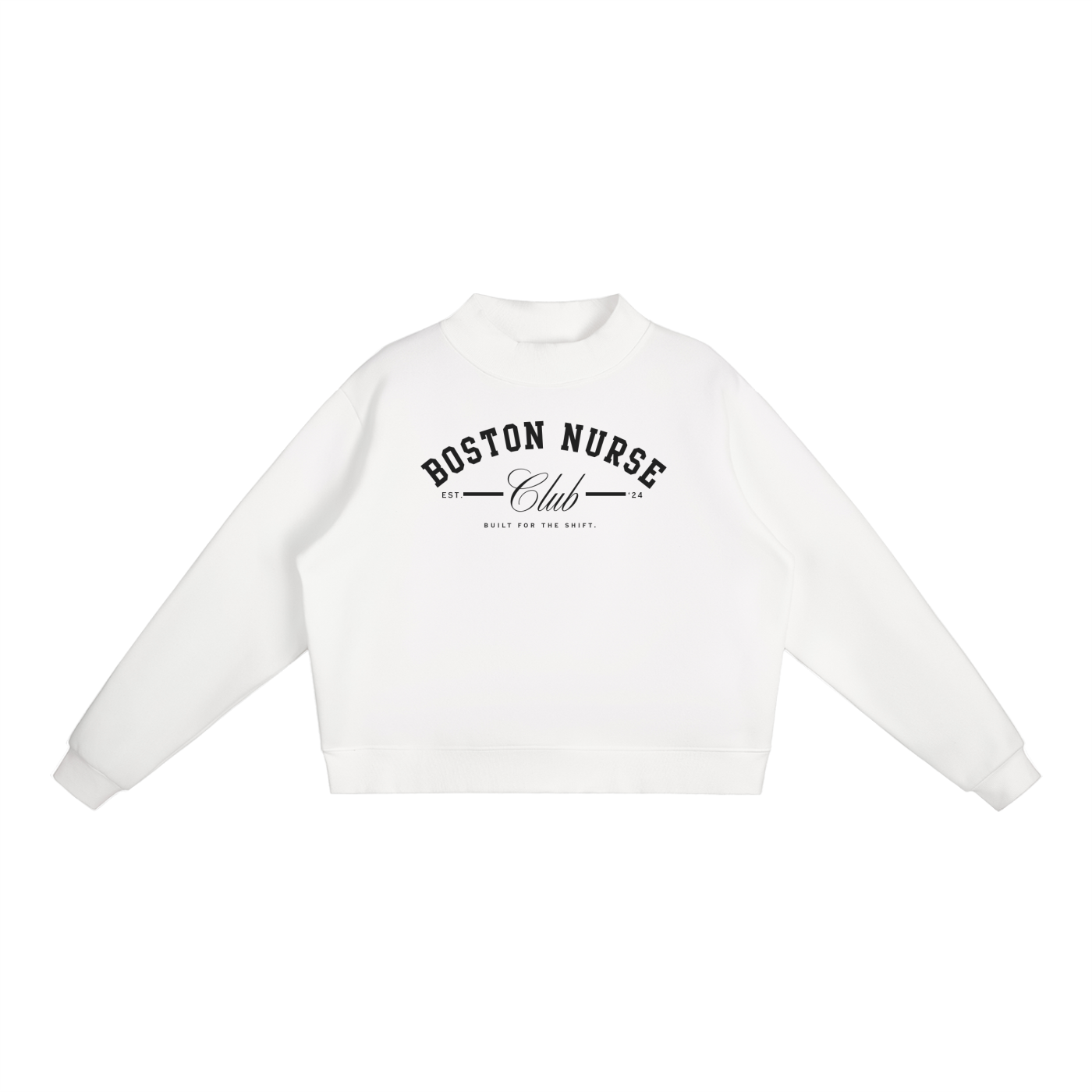 BNC Mock-Neck Crew Sweatshirt