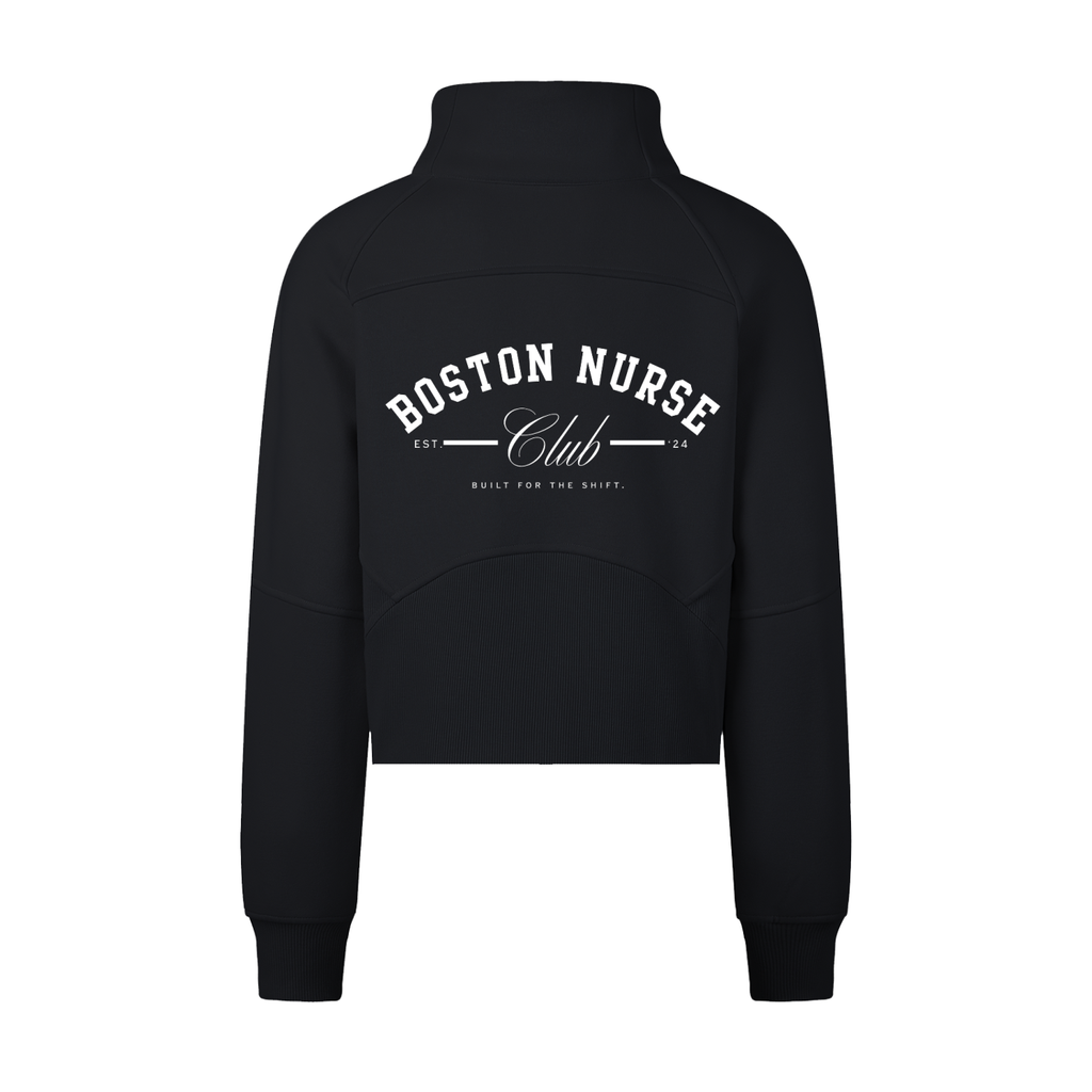 Cropped Quarter Zip Sweatshirt