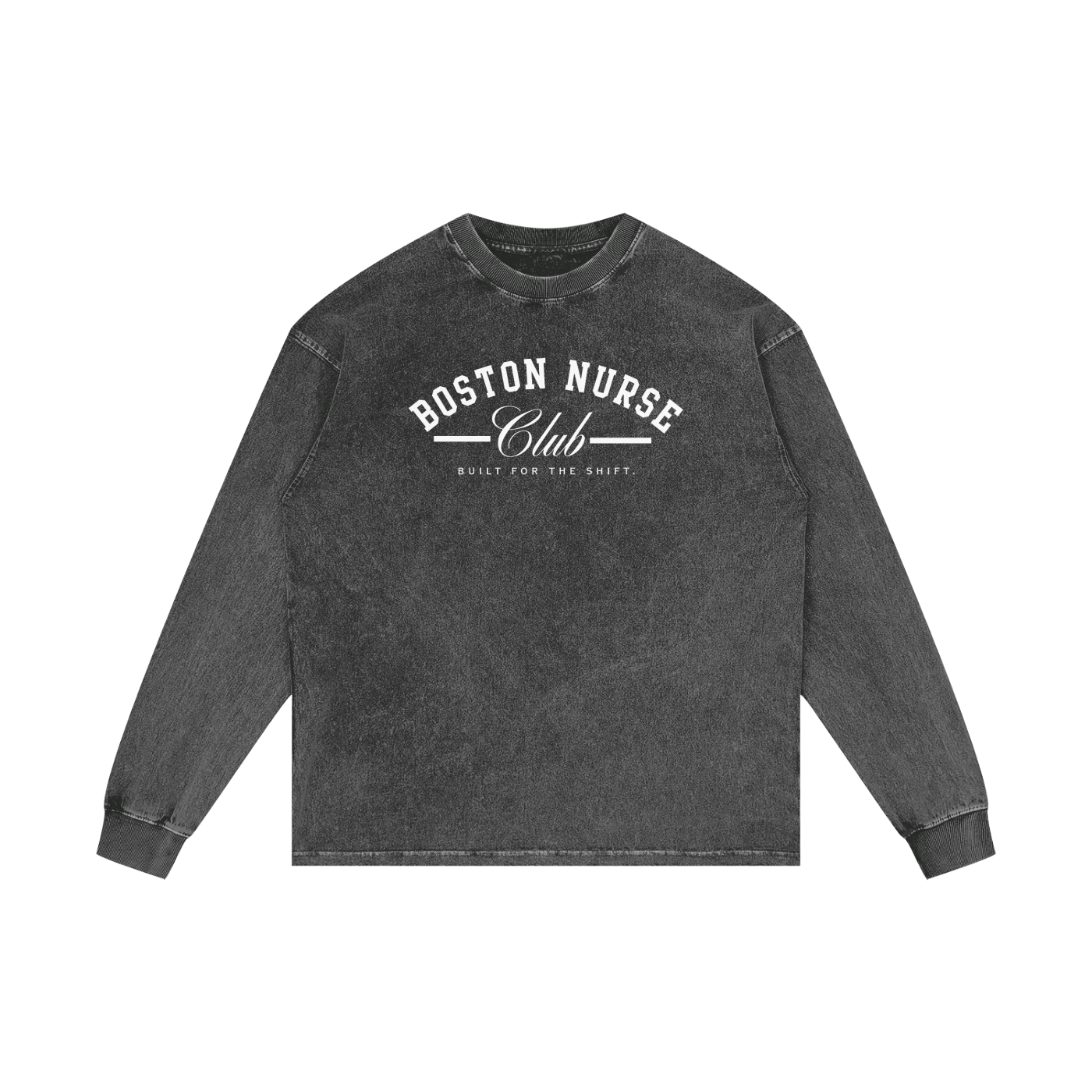 BNC Built for the Shift - Acid Wash Oversize Long Sleeve T-Shirt