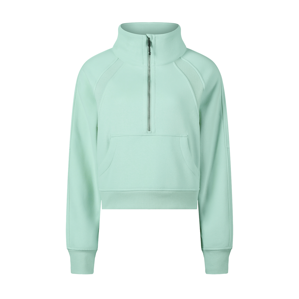 Cropped Quarter Zip Sweatshirt