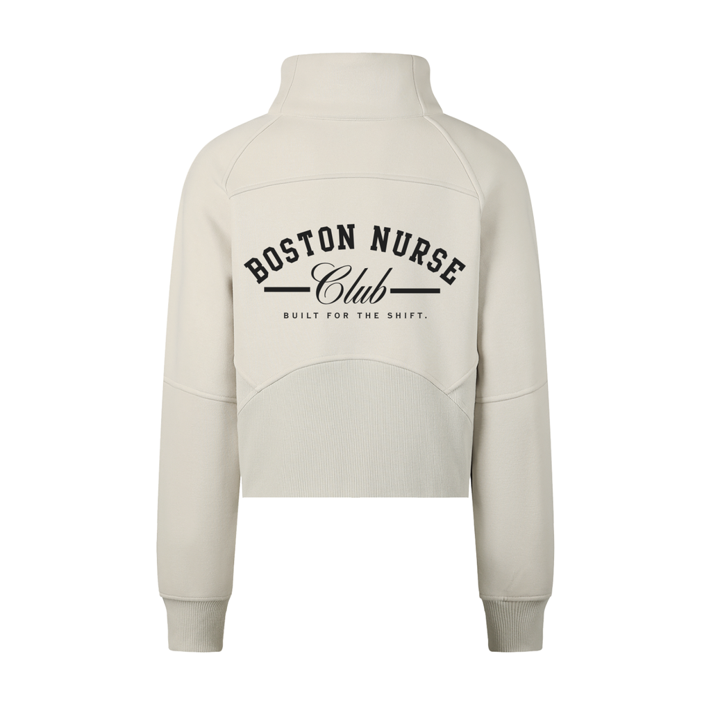 Cropped Quarter Zip Sweatshirt
