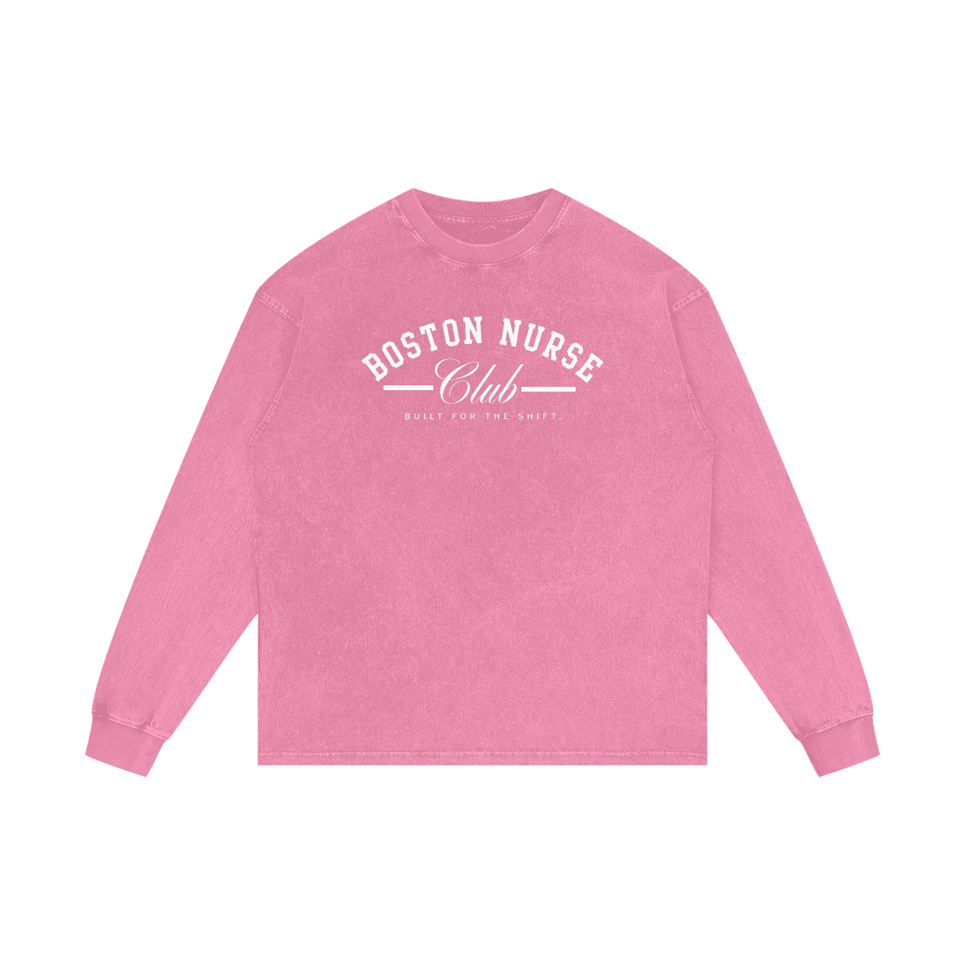 BNC Built for the Shift - Acid Wash Oversize Long Sleeve T-Shirt