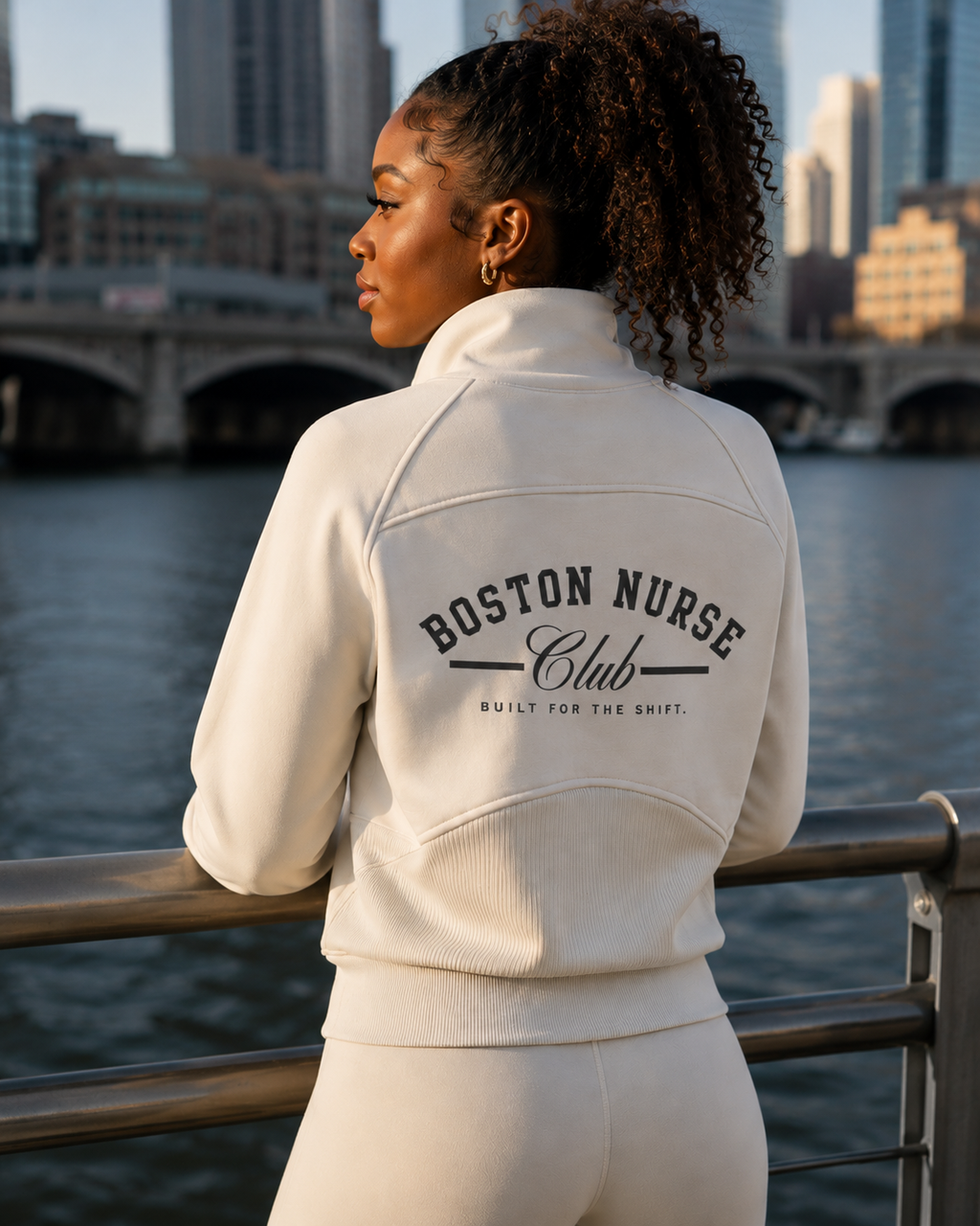Cropped Quarter Zip Sweatshirt