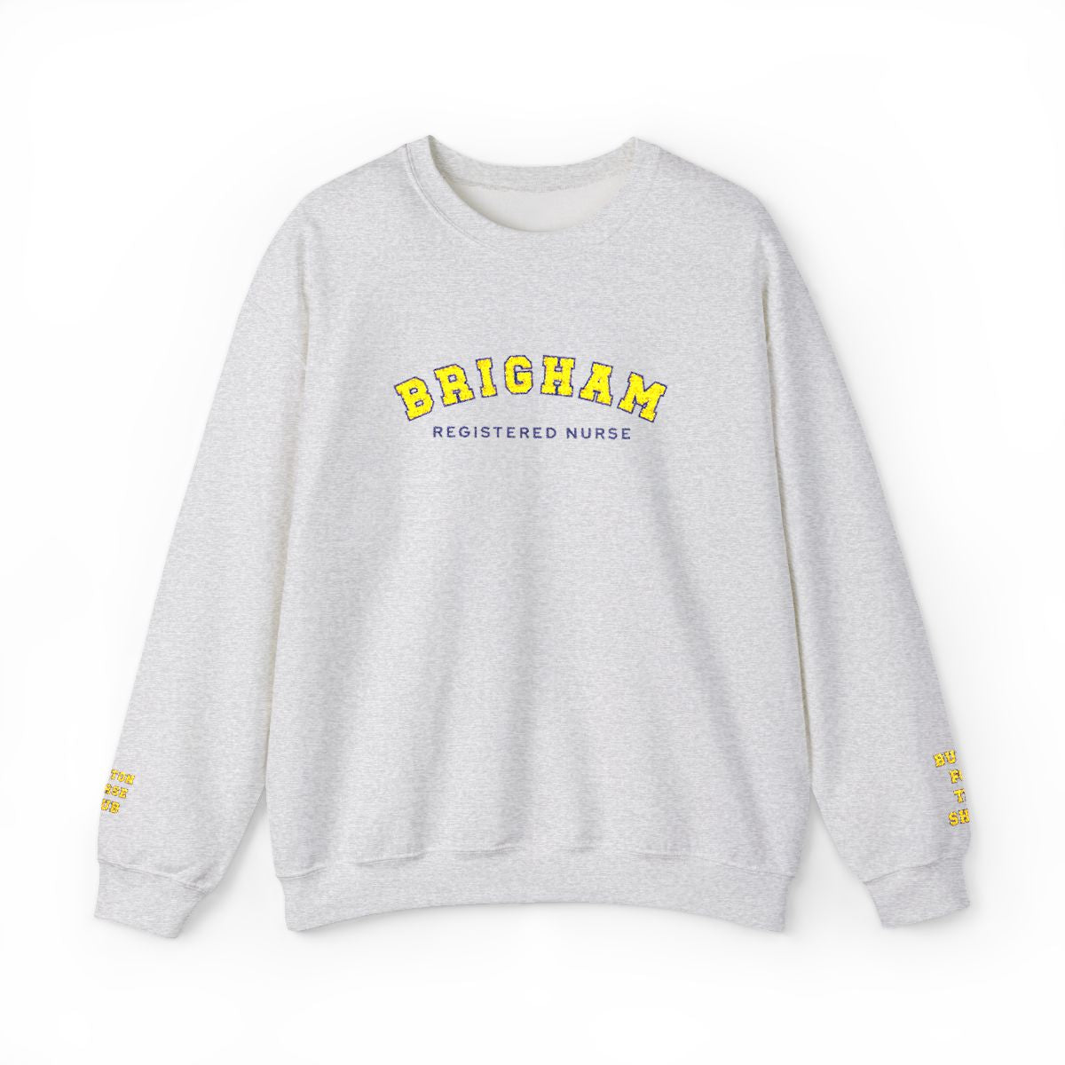 Embroidered Brigham Registered Nurse Crewneck Sweatshirt