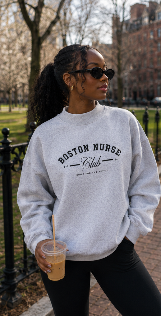 BNC Mock-Neck Crew Sweatshirt