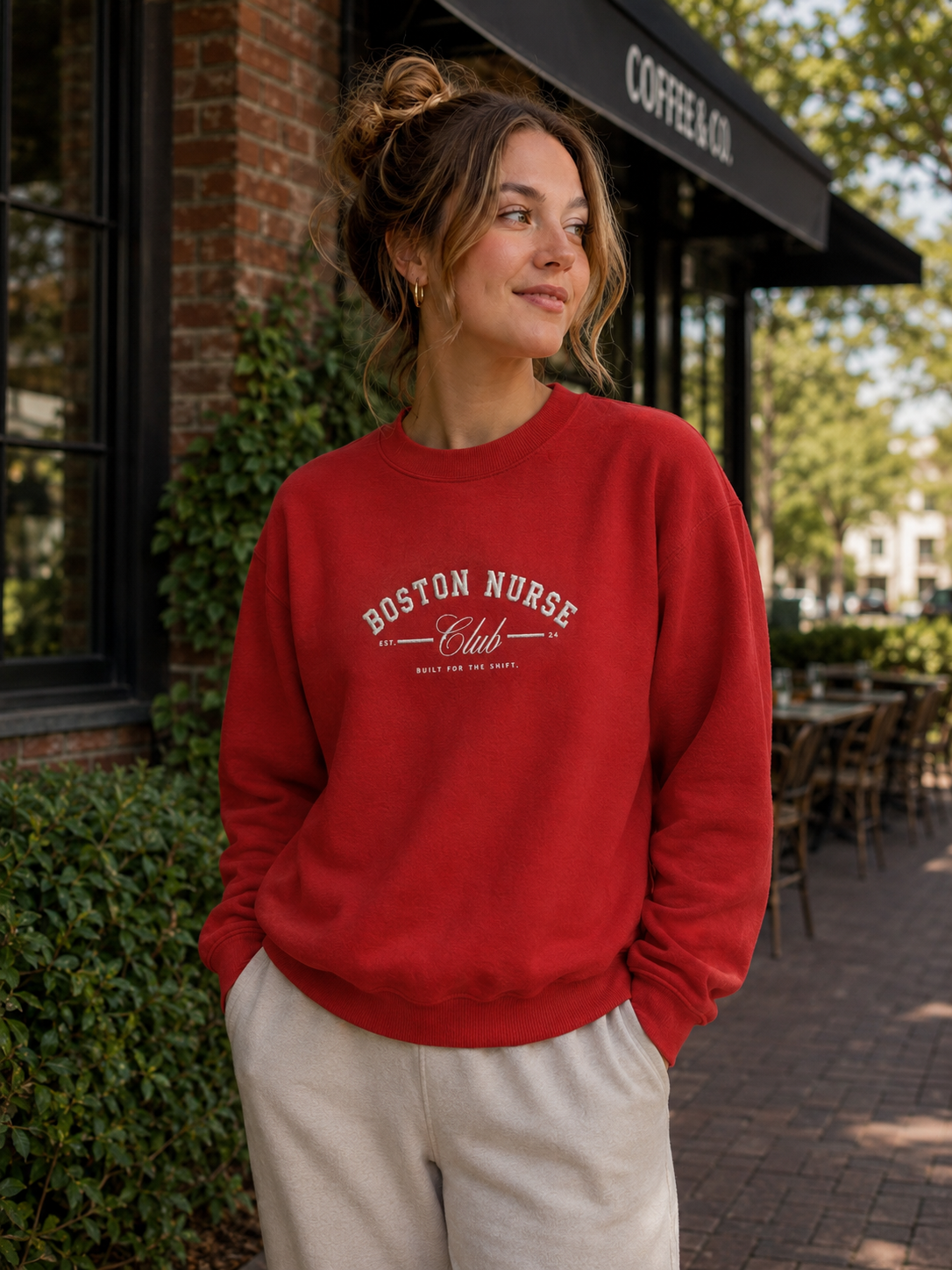 BNC Embroidered Crewneck