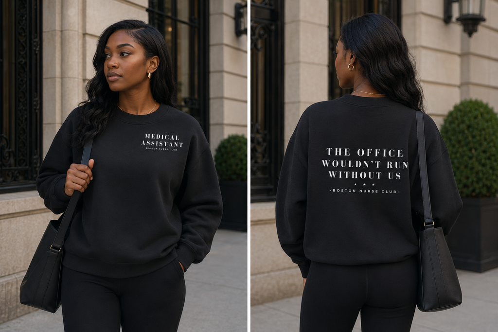 Medical Assistant Mock-Neck Crew Sweatshirt