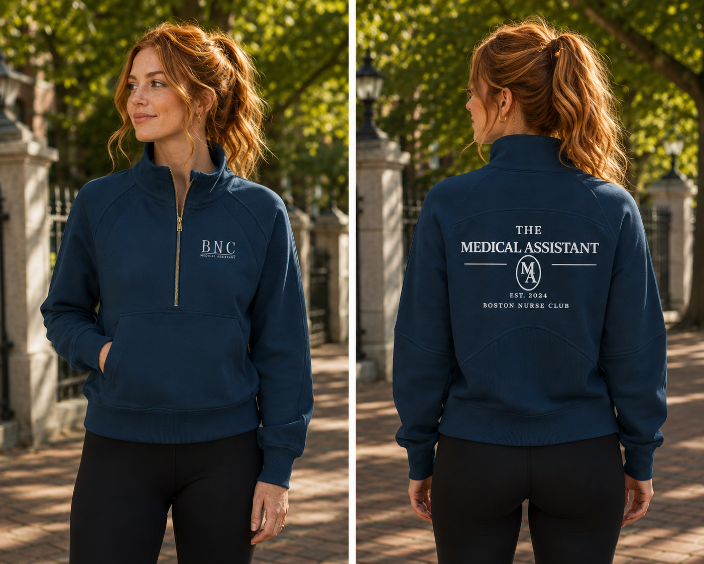 Medical Assistant Cropped Quarter Zip Sweatshirt