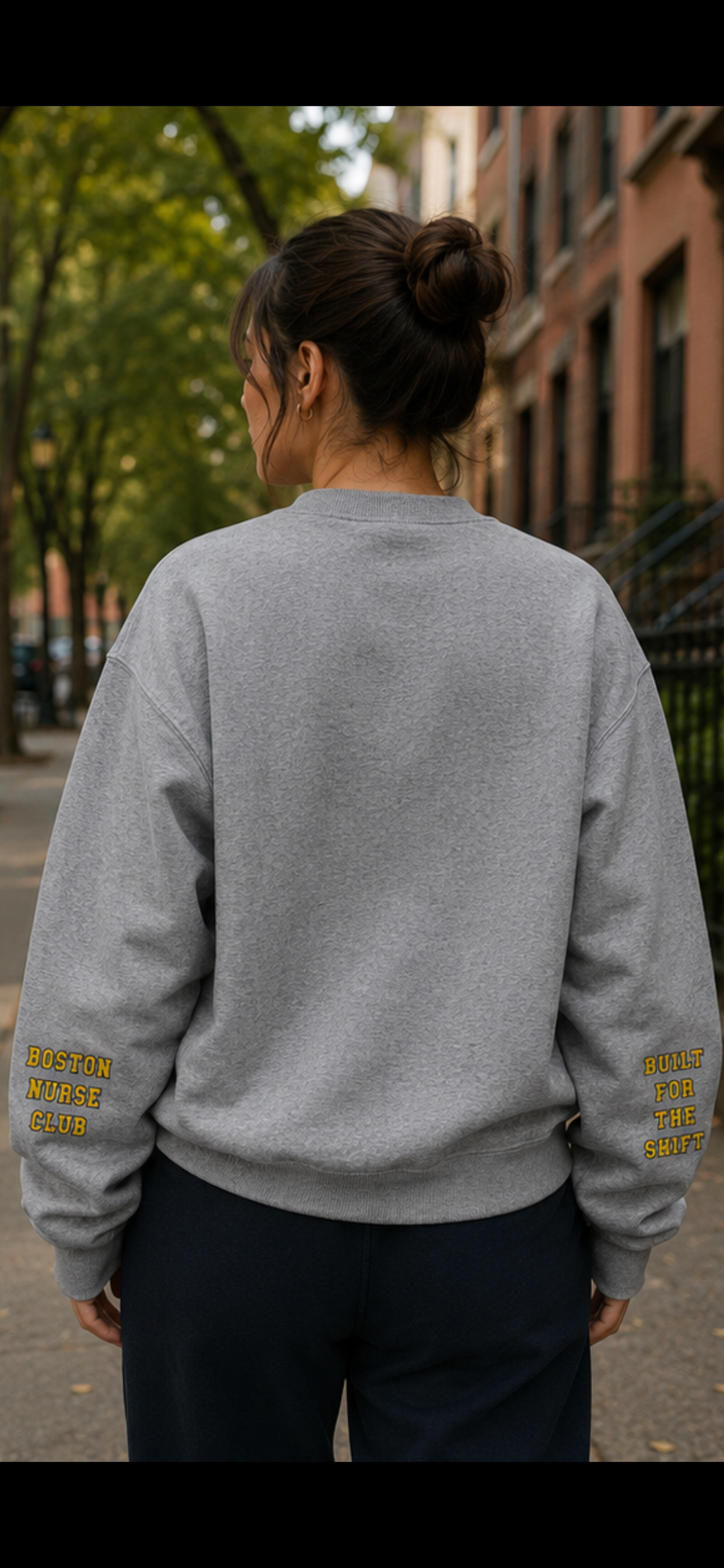 Embroidered Mass General Registered Nurse Crewneck Sweatshirt
