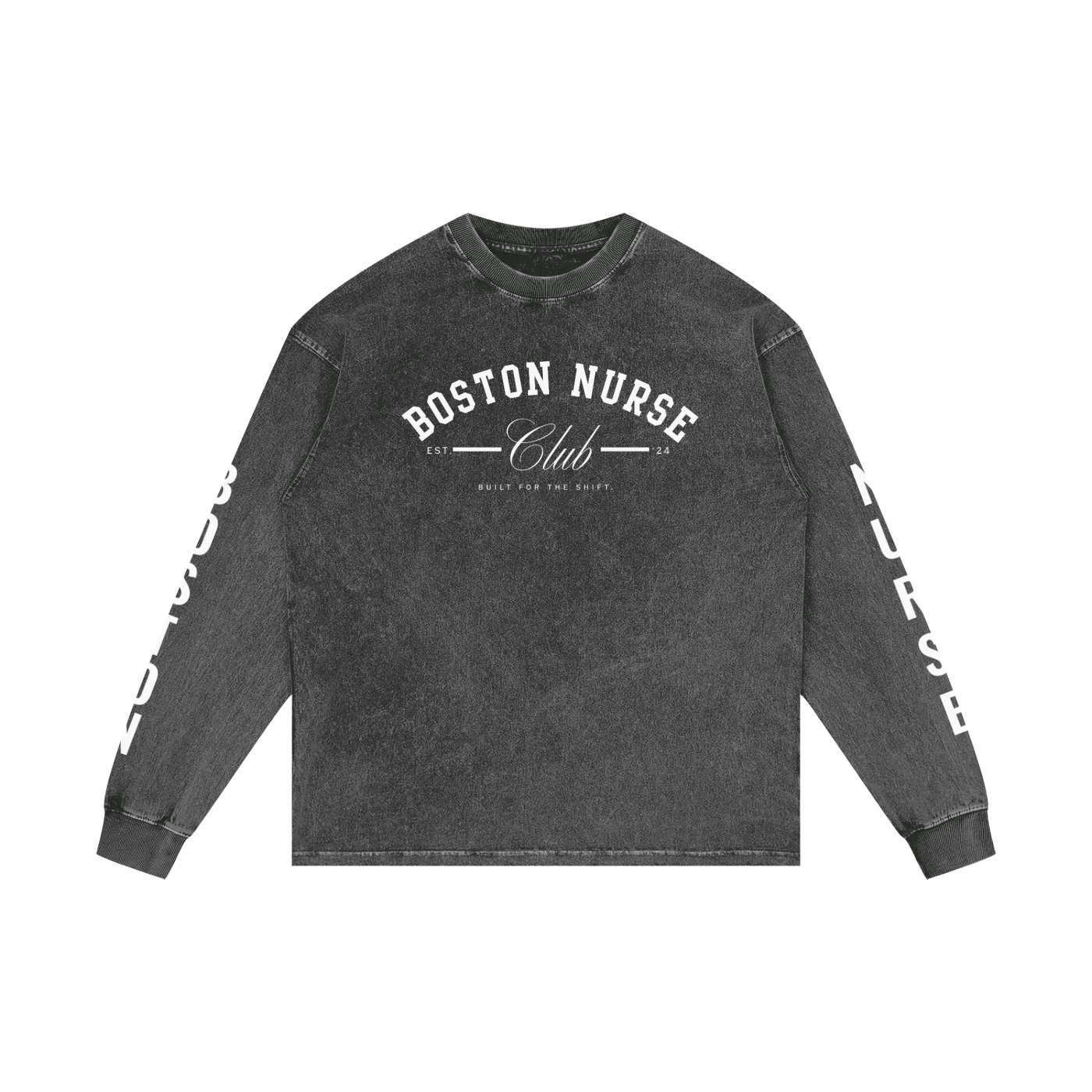 BNC Acid Wash Oversize Long Sleeve T-Shirt