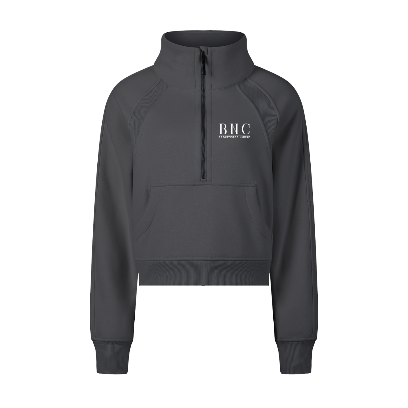 BNC Registered Nurse Cropped Quarter Zip Sweatshirt