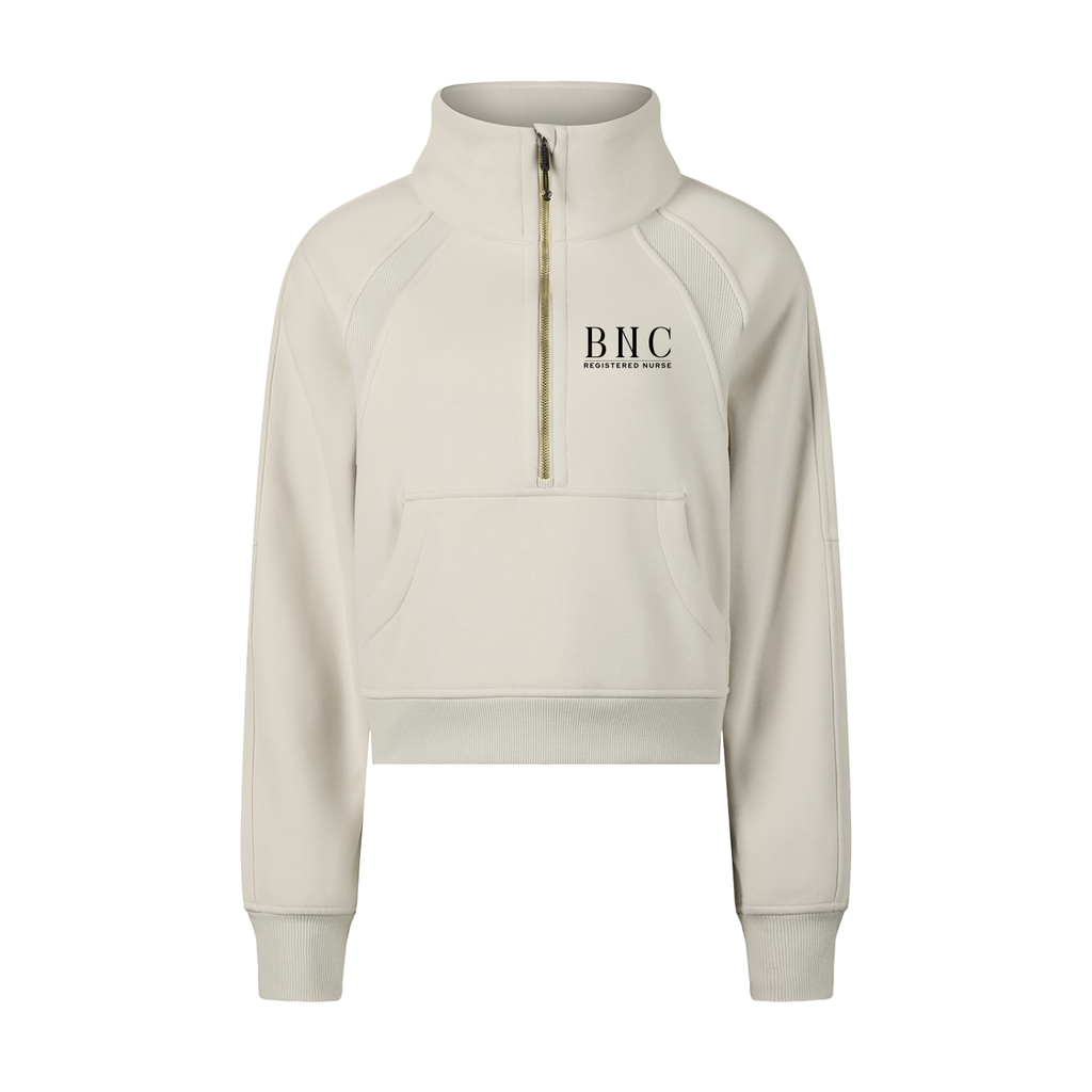 Registered Nurse Cropped Quarter Zip Sweatshirt