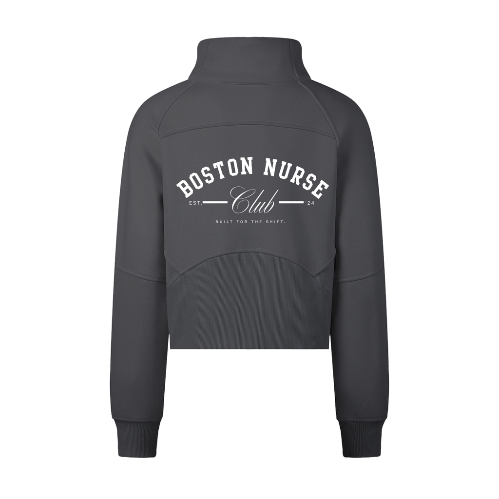 BNC Registered Nurse Cropped Quarter Zip Sweatshirt