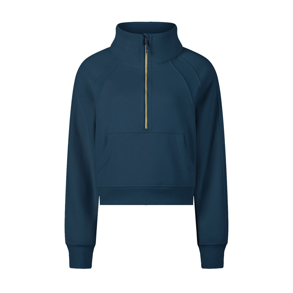 Cropped Quarter Zip Sweatshirt