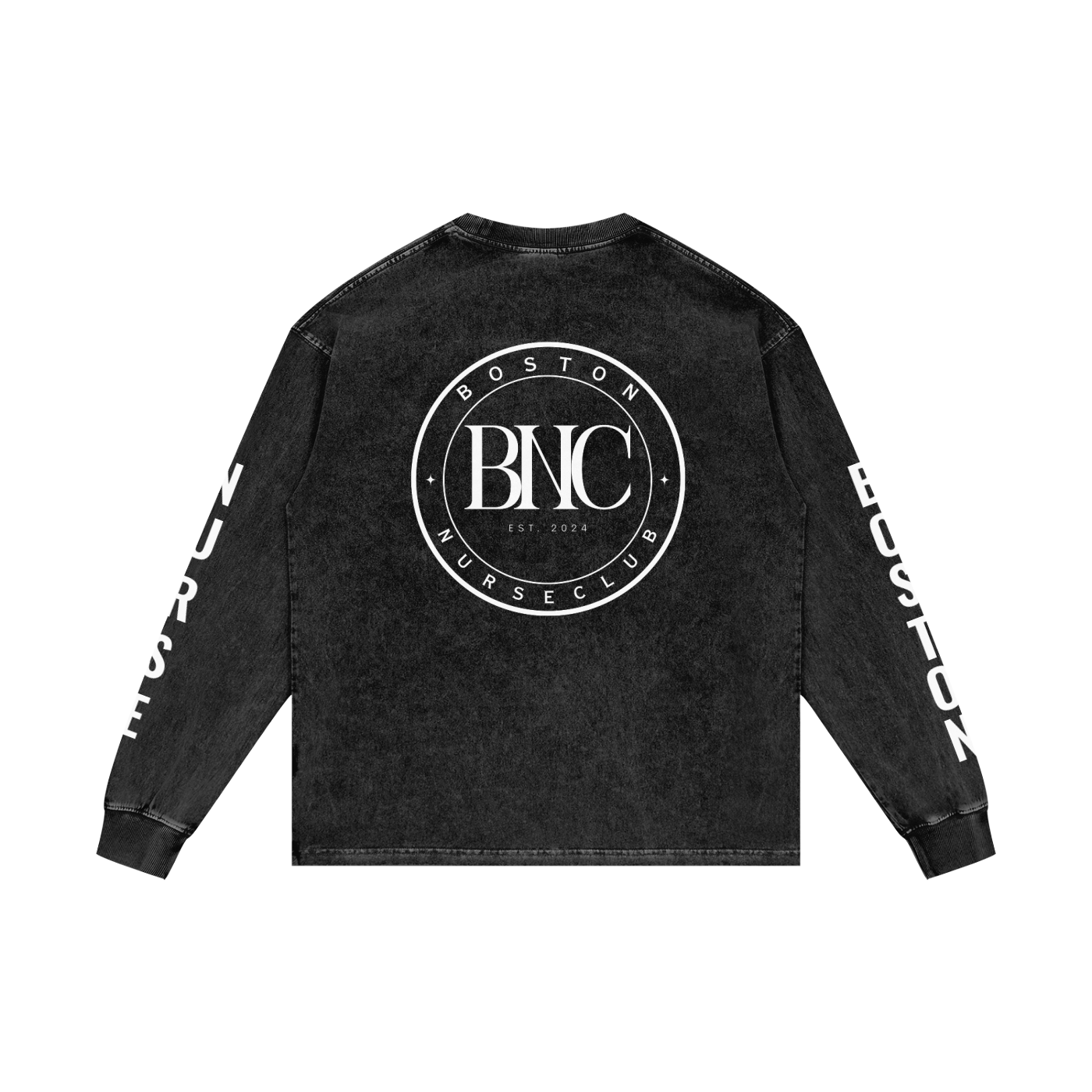 BNC Acid Wash Oversize Long Sleeve T-Shirt