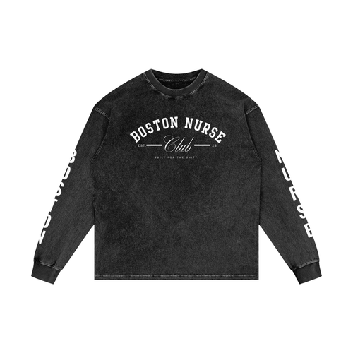 BNC Acid Wash Oversize Long Sleeve T-Shirt