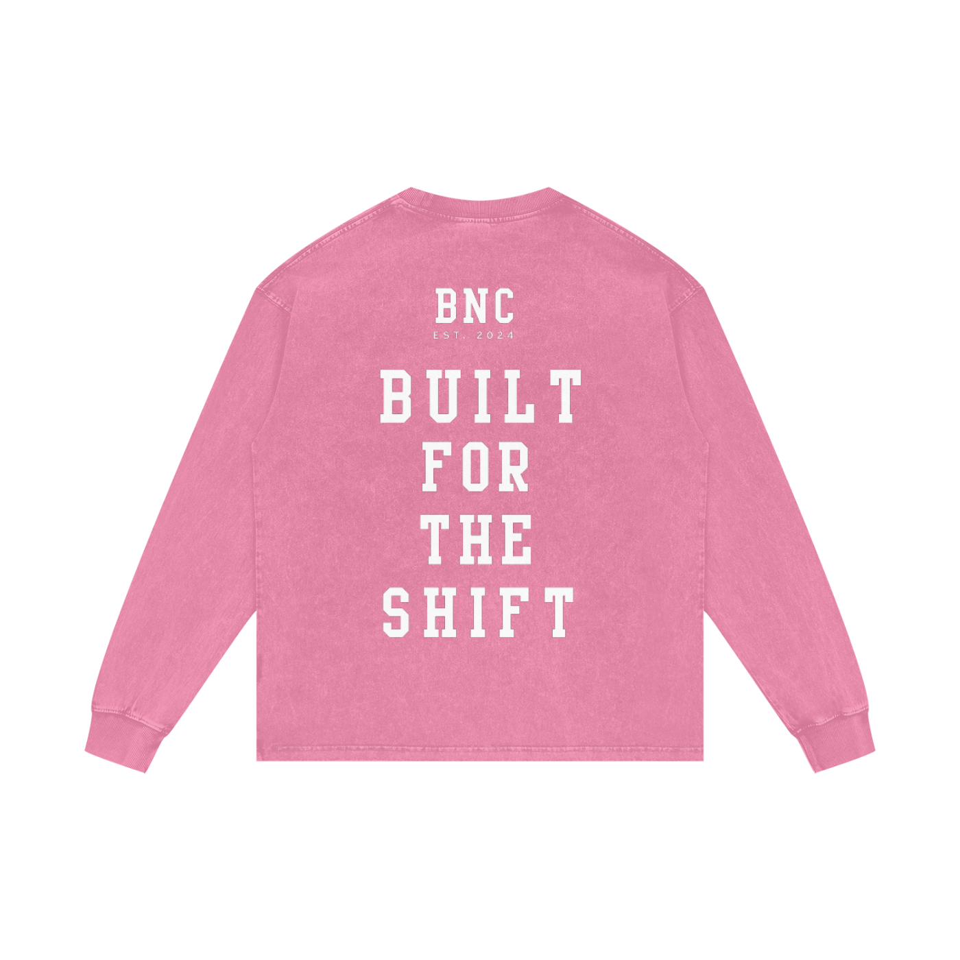 BNC Built for the Shift - Acid Wash Oversize Long Sleeve T-Shirt