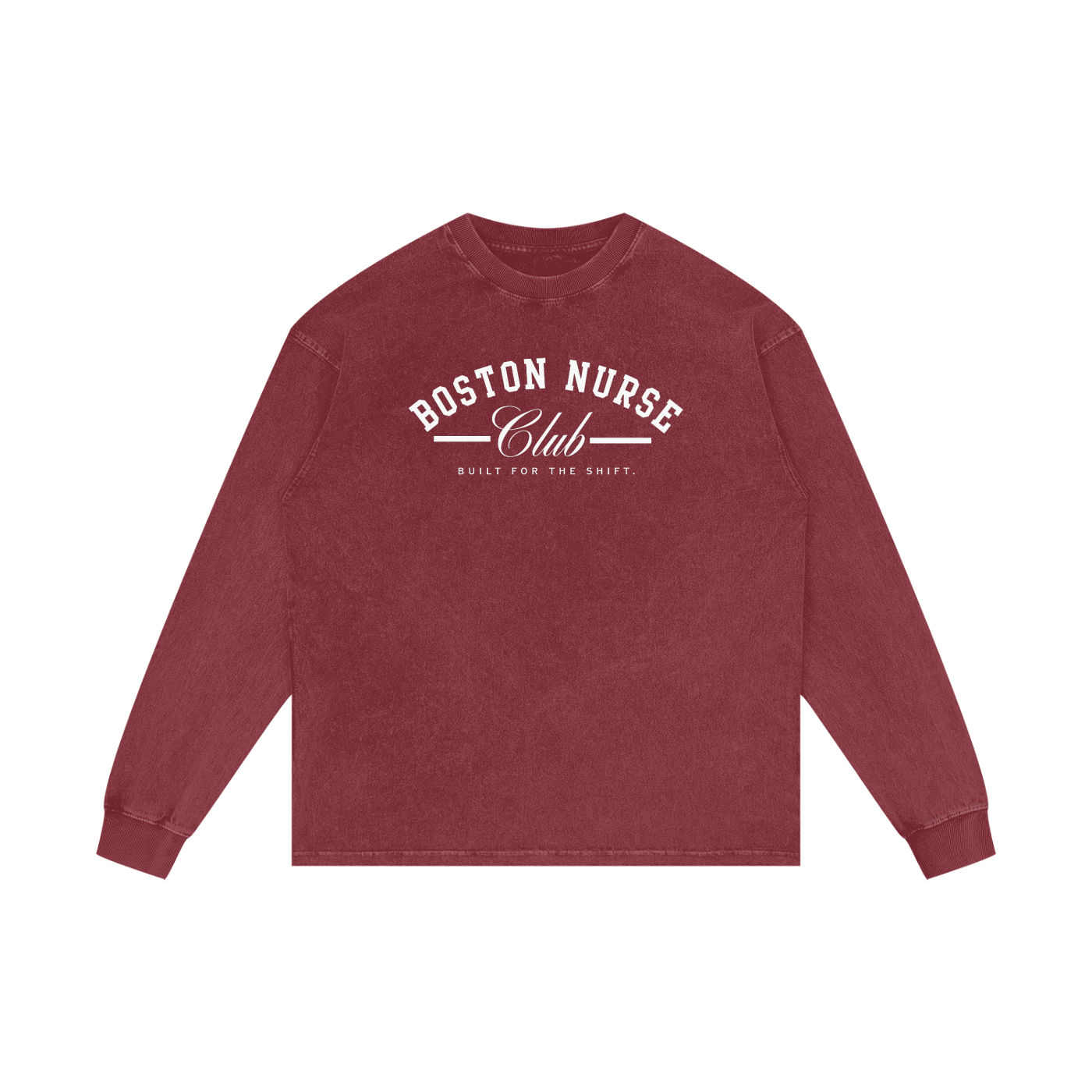 BNC Built for the Shift - Acid Wash Oversize Long Sleeve T-Shirt