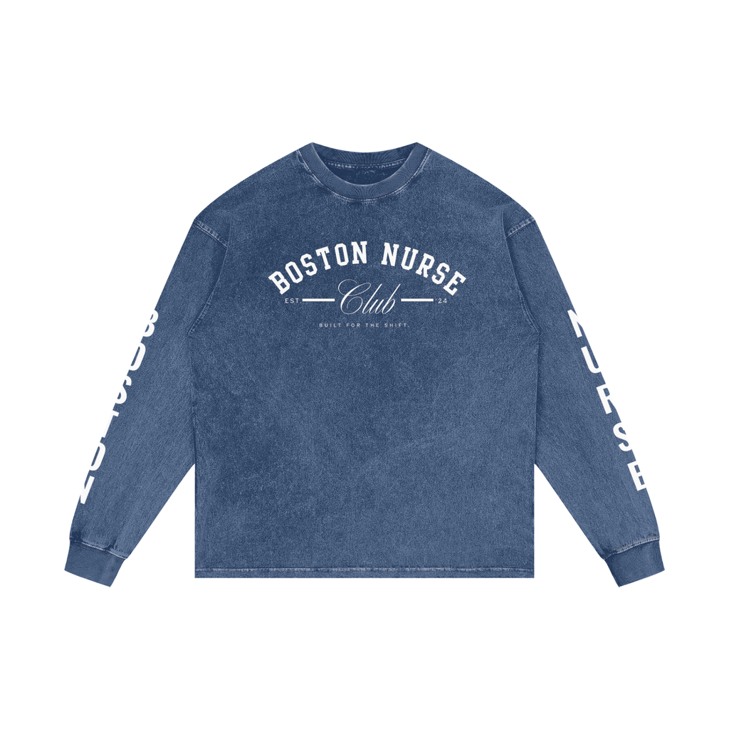 BNC Acid Wash Oversize Long Sleeve T-Shirt
